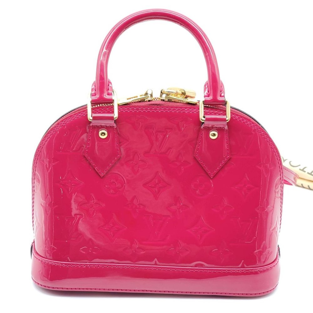 100% Authentic Louis Vuitton Alma BB Vernis Fuchsia Crossbody Bag - Picture 3 of 16